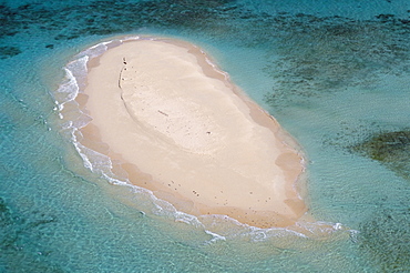 Aerial view of Sand Cay, Great Barrier Reef, Queensland, Australia