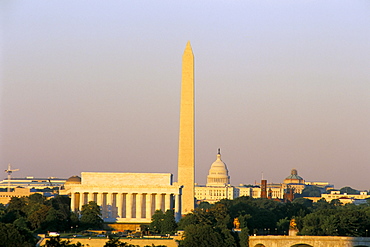 Monument and skyline, Washington D.C., United States of America, North America