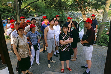 Group of tourists at Suzhou, China, Asia