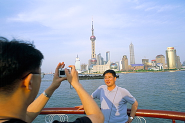 Chinese tourists, Shanghai, China, Asia