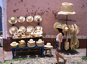 Hats for sale, Trinidad, Cuba, West Indies, Central America