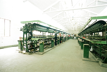 Interior of a factory producing silk, Suzhou, China, Asia