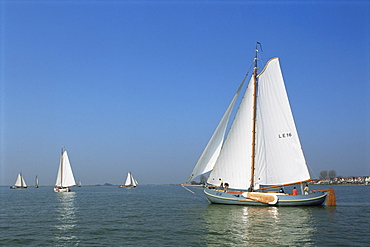 Sailing boats, Volendam, Holland, Europe