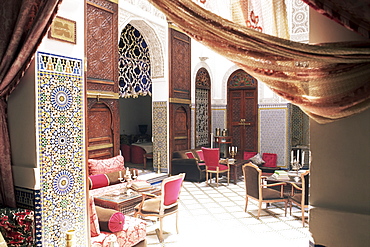 Ryad Blue House hotel, Fez, Morocco, North Africa, Africa