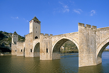 Valentre bridge, Cahors, Quercy region, Lot, France, Europe