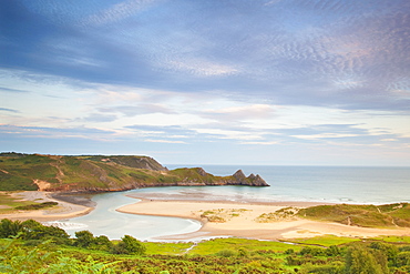 Three Cliffs Bay, Gower, South Wales, Wales, United Kingdom, Europe