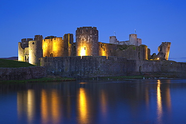 Caerphilly Castle, Mid Glamorgan, Wales, United Kingdom, Europe