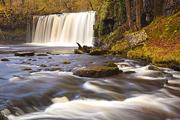 Sqwd Ddwli Waterfall, Brecon Beacons, Mid Wales, United Kingdom, Europe