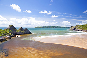 Three Cliffs Bay, Gower, Wales, United Kingdom, Europe