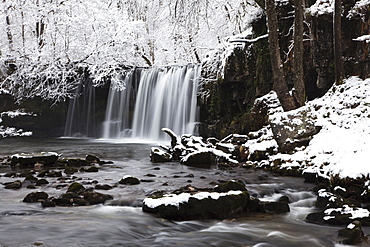 Sqwd dSnow, Sgwd Ddwli Waterfall, Brecon Beacons, Wales, United Kingdom, Europe 