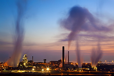 Blast furnaces, Corus Steelworks, Port Talbot, Glamorgan, Wales, United Kingdom, Europe 