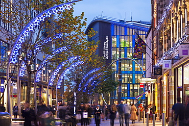 Cardiff Shopping Centre at Christmas, Wales, United Kingdom, Europe