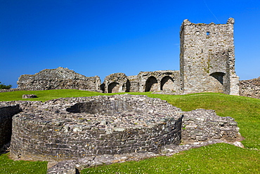 Llansteffan Castle, Carmarthenshire, Wales, United Kingdom, Europe 