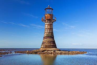 Whiteford Lighthouse, Whiteford Sands, Gower, Wales, United Kingdom, Europe