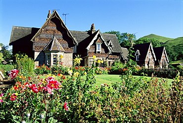 Traditional houses, Ilam, Derbyshire, Peak District National Park, England, United Kingdom, Europe