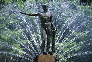 Anzac War Memorial fountain, Hyde Park, Sydney, New South Wales (N.S.W.), Australia, Pacific