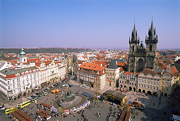 Old Town Square and church of Our Lady before Tyn, Prague, UNESCO World Heritage Site, Czech Republic, Europe