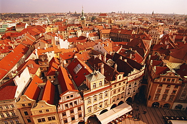 Rooftops, Old Town Square, Prague, Czech Republic, Europe