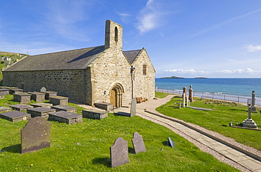 St. Hywyn's church and graveyard, Aberdaron, Llyn Peninsula, Gwynedd, North Wales, Wales, United Kingdom, Europe