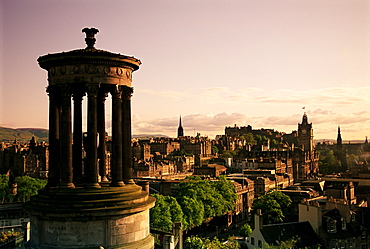 Stewart Memorial and city, Edinburgh, Lothian, Scotland, United Kingdom, Europe