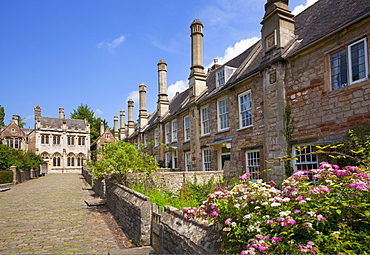 Vicar's Close, dating from the 14th century, the oldest surviving purely residential street in Europe, Wells Somerset, England, United Kingdom, Europe