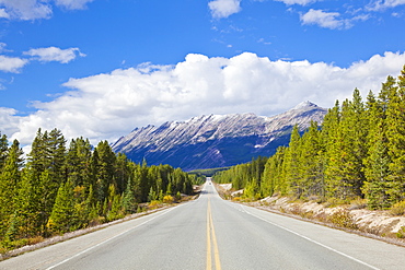 The Icefields Parkway road highway through Jasper National Park, UNESCO World Heritage Site, Alberta, Canadian Rockies, Canada, North America