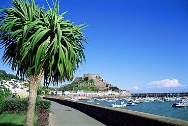 Mount Orgueil Castle, Gorey, Grouville, Jersey, Channel Islands, United Kingdom, Europe