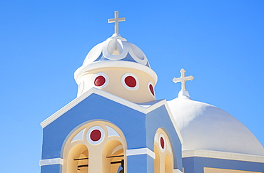 Greek Church of Saint Stylianos, Fira to Firostefani path, Santorini (Thira), Cyclades Islands, Greek Islands, Greece, Europe