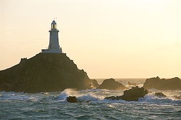 Corbiere lighthouse, St. Brelard-Corbiere Point, Jersey, Channel Islands, United Kingdom, Europe