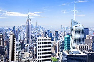 Manhattan skyline, New York skyline, Empire State Building, New York City, United States of America, North America