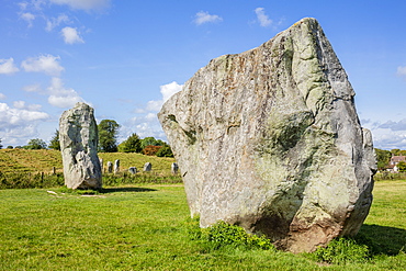 Standing stones at Avebury stone circle, Neolithic stone circle, UNESCO World Heritage Site, Avebury, Wiltshire, England, United Kingdom, Europe