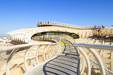 Metropol Parasol walkways (Sevilla Mushrooms) (Las Setas De Sevilla), Plaza de la Encarnacion, Seville, Andalusia, Spain, Europe