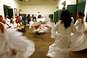 Escuela de Bomba y Plena Dona Brenes in the old town, where traditional dances can be learned, San Juan, Puerto Rico, West Indies, Caribbean, Central America