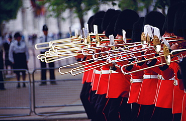 Guards parade brass band, London