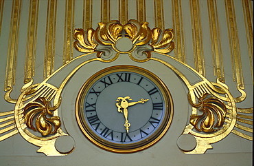 A Jugenstil clock in a cafe, Austria