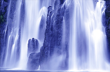 Close-up of waterfall, Reunion Island, Africa