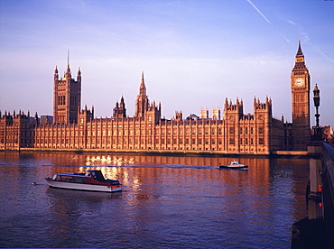 The Houses of Parliament and Thames, London