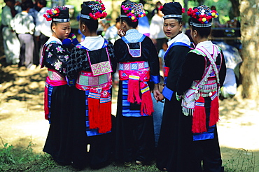 Hmong girls, Luang Prabang, Laos, Asia