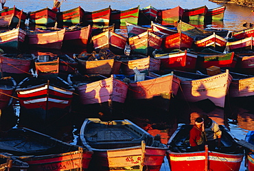 Boats, old Portuguese city, El Jadida, Atlantic coast, Morocco, North Africa, Africa