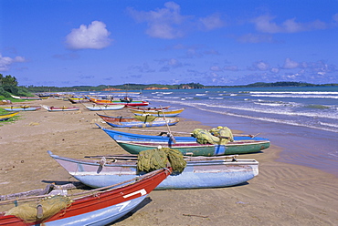 Beach at Tangalla, south coast, Sri Lanka, Indian Ocean, Asia