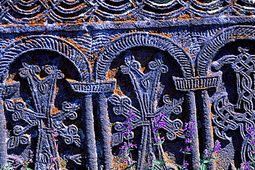 Noraduz cemetery, Lake Sevan, Armenia, Asia