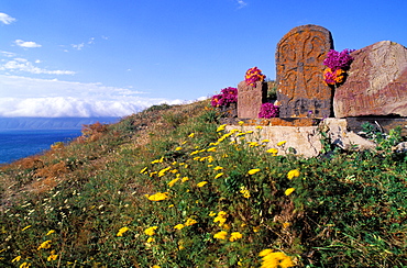 Cemetery, Lake Sevan, Armenia, Asia