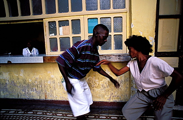 Calle Heredia, dancer, School of Rumba dance, Santiago de Cuba, Cuba, Central America