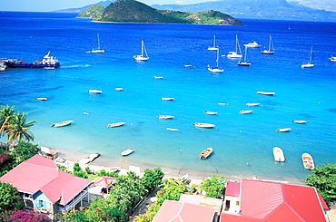 Aerial view, Les Saintes, Guadeloupe, Caribbean, Central America