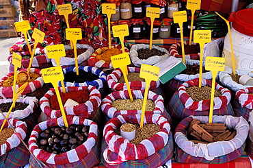 Spices, Saint Antoine market, Pointe a Pitre, Guadeloupe, Caribbean, Central America