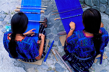 Weaving, Santa Catarina Palopo, Lake Atitlan, Guatemala, Central America