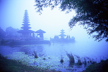 Hindu temple of Bataun in the mist, island of Bali, Indonesia, Southeast Asia, Asia