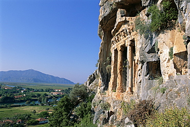 Rock tomb, Dalyan, Lycia, Anatolia, Turkey, Asia Minor, Asia