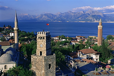 Elevated view of town, Antalya, Lycia, Anatolia, Turkey, Asia Minor, Asia