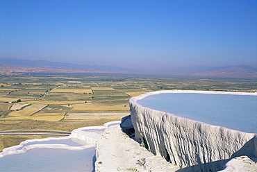 Terraces, Pamukkale, UNESCO World Heritage Site, Egee region, Anatolia, Turkey, Asia Minor, Asia